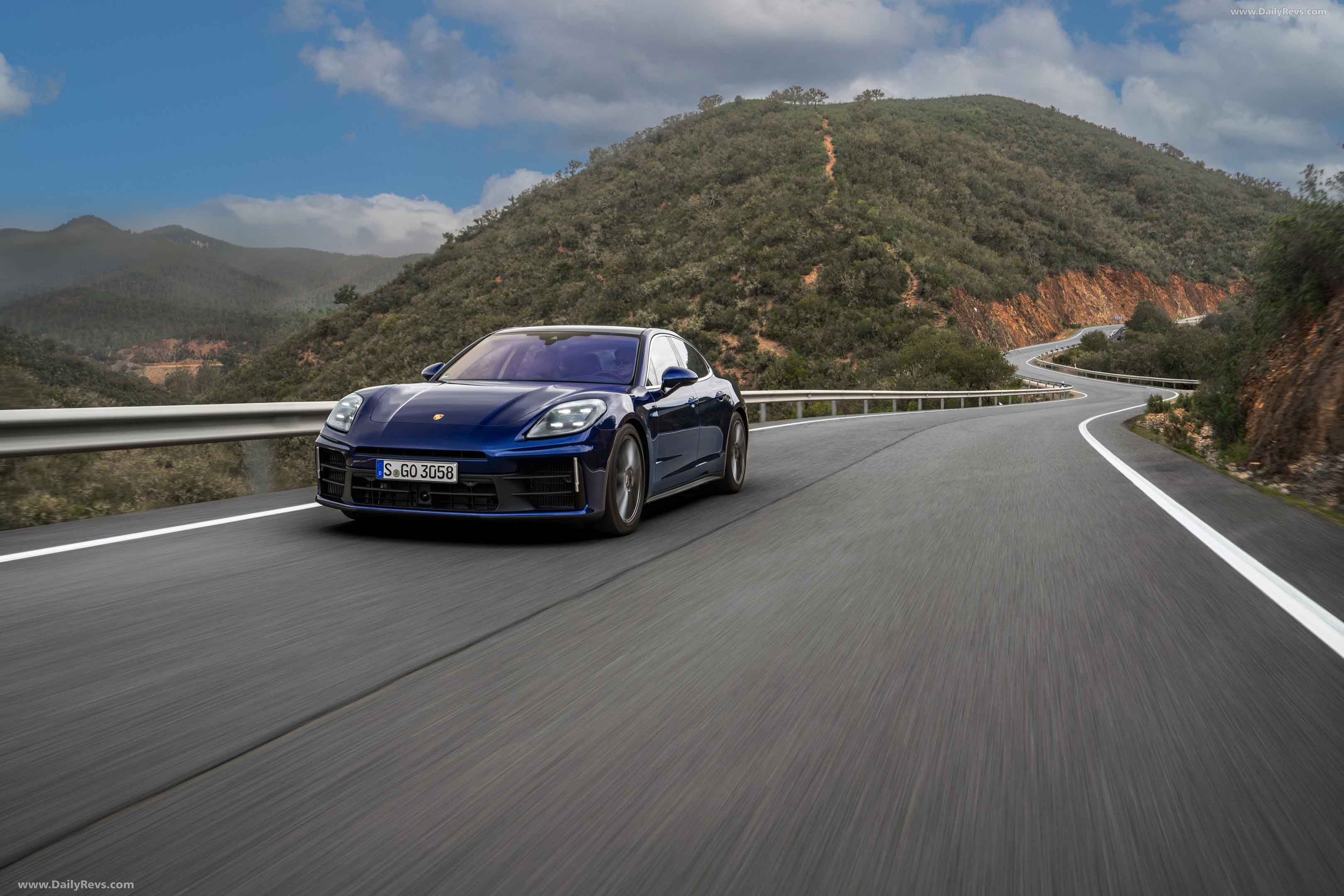 2024 Porsche Panamera 4 Gentian Blue Stunning HD Photos, Videos